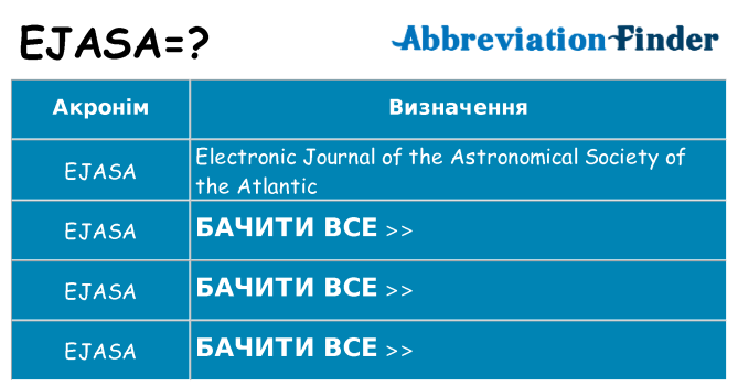 Що ejasa означають