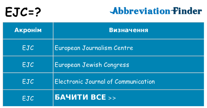 Що ejc означають