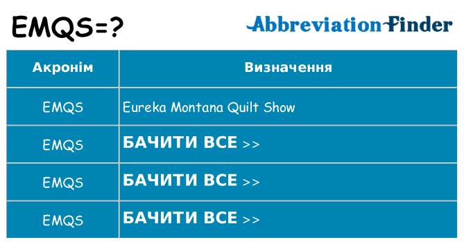 Що emqs означають