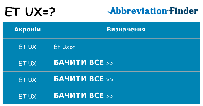 Що et-ux означають