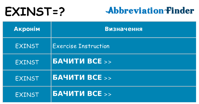 Що exinst означають