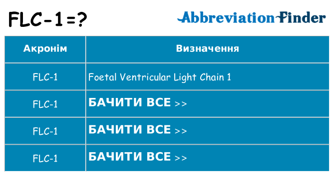Що flc-1 означають