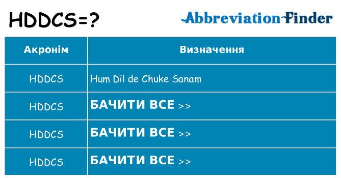 Що hddcs означають
