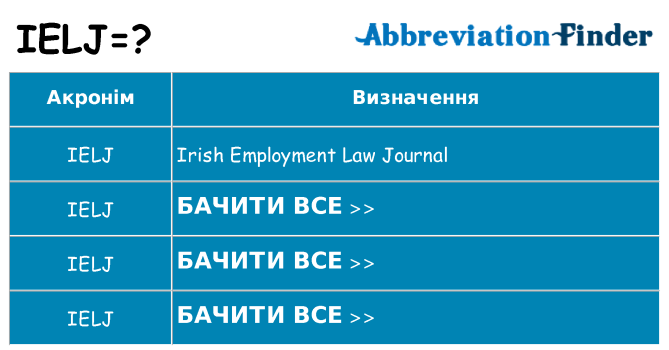 Що ielj означають