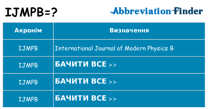 Що ijmpb означають