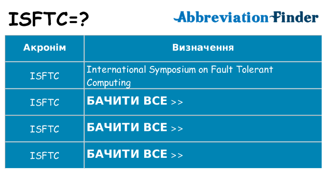 Що isftc означають