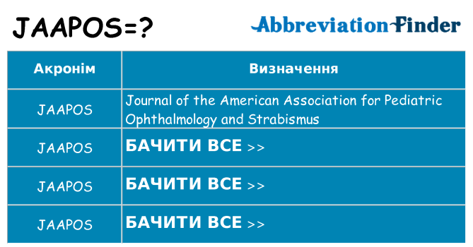 Що jaapos означають