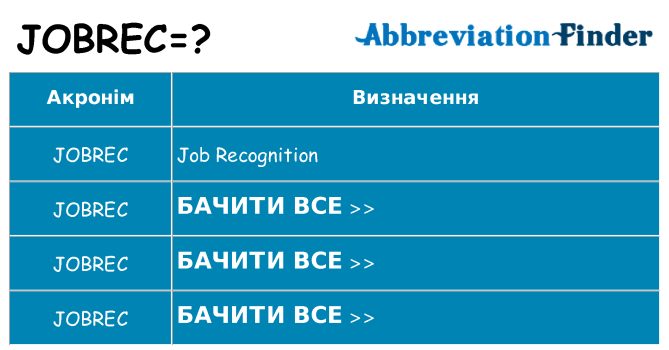 Що jobrec означають