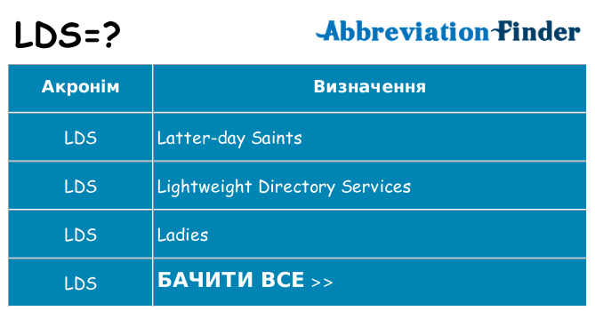 Що lds означають