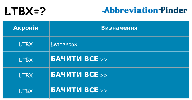 Що ltbx означають
