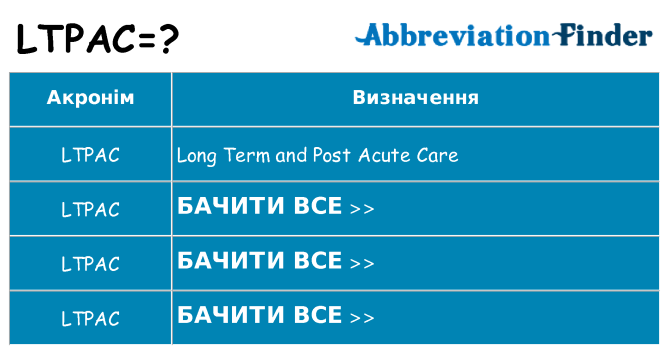 Що ltpac означають