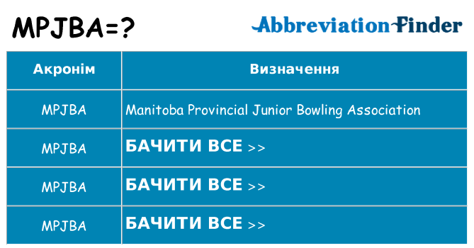 Що mpjba означають