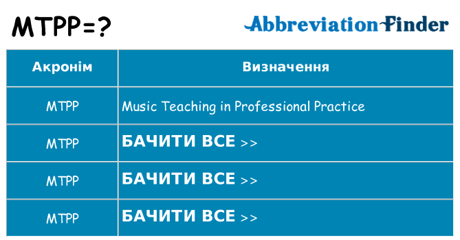 Що mtpp означають