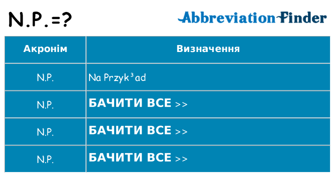 Що n-p означають