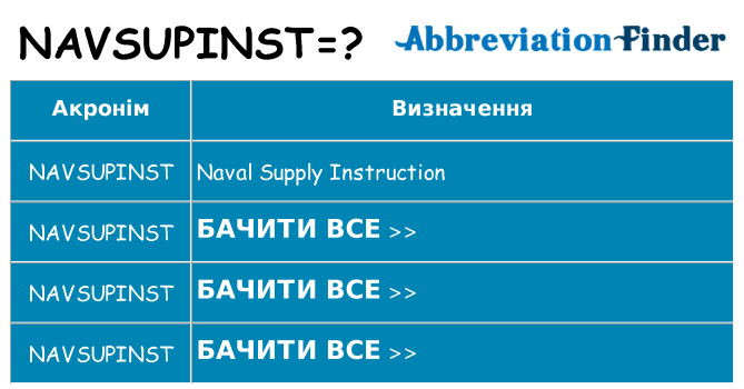 Що navsupinst означають