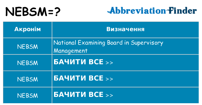 Що nebsm означають