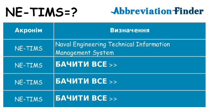 Що ne-tims означають