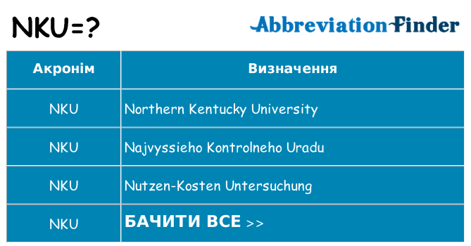Що nku означають