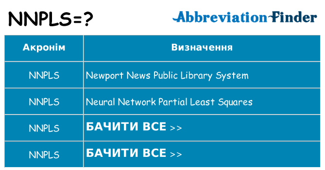 Що nnpls означають