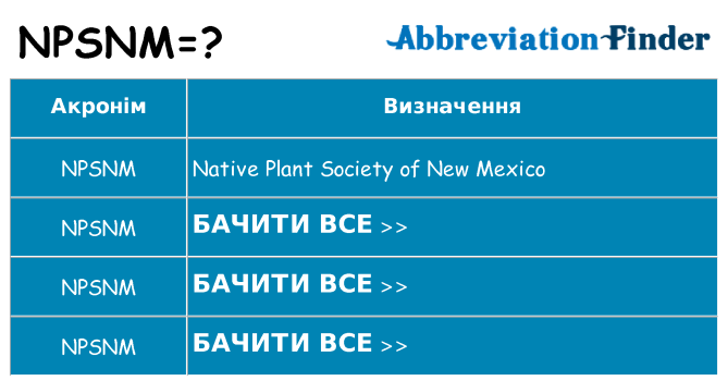 Що npsnm означають