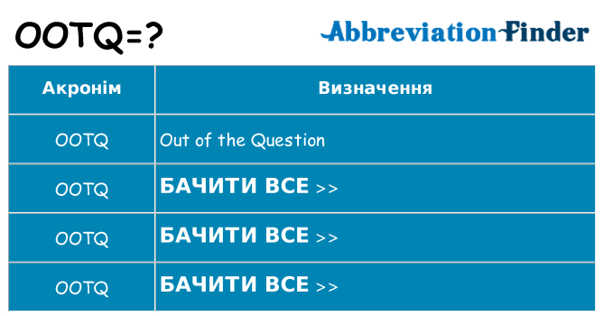 Що ootq означають