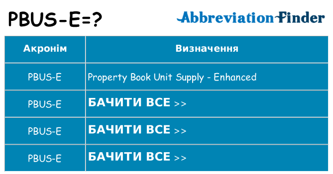 Що pbus-e означають