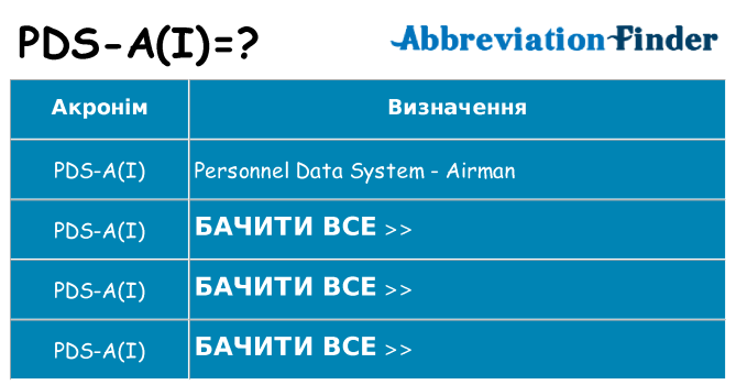 Що pds-ai означають