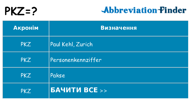 Що pkz означають
