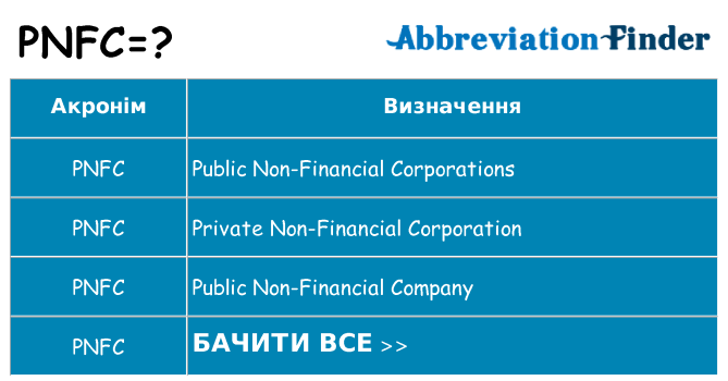 Що pnfc означають