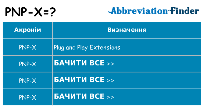 Що pnp-x означають