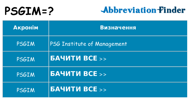 Що psgim означають