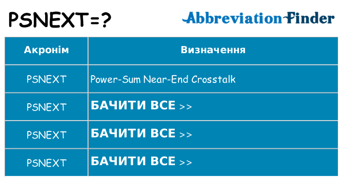 Що psnext означають