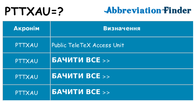 Що pttxau означають