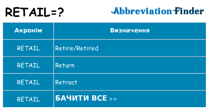 Що retail означають