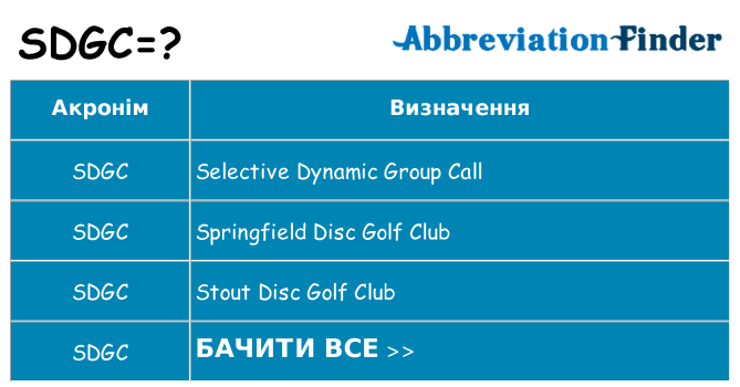 Що sdgc означають