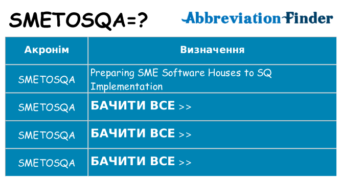 Що smetosqa означають