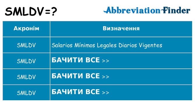 Що smldv означають