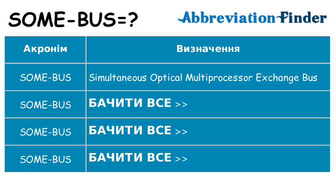Що some-bus означають