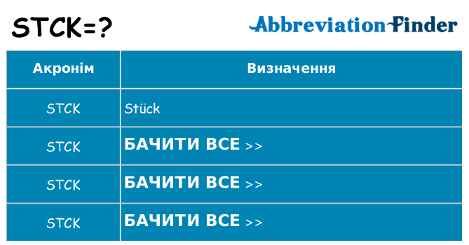 Що stck означають