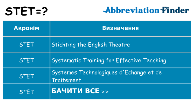 Що stet означають