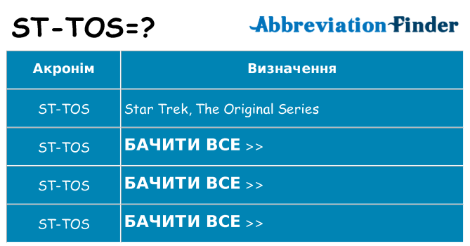 Що st-tos означають