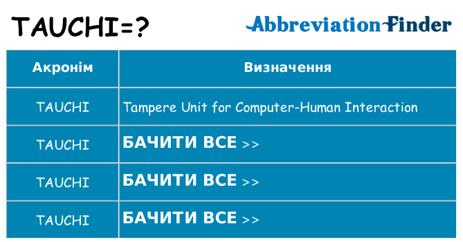 Що tauchi означають
