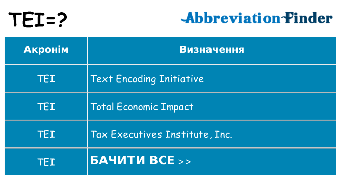 Що tei означають