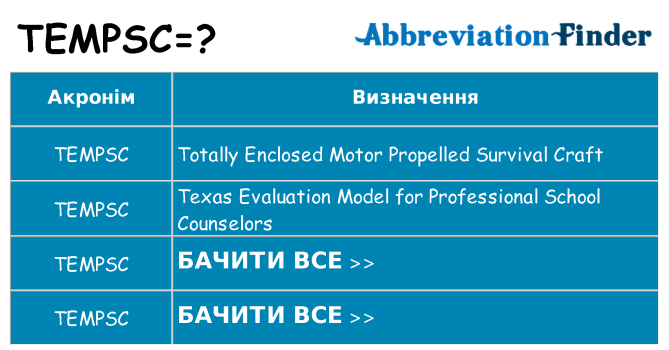 Що tempsc означають