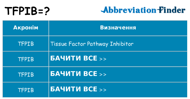 Що tfpib означають