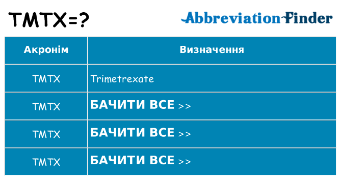Що tmtx означають