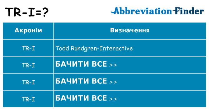 Що tr-i означають