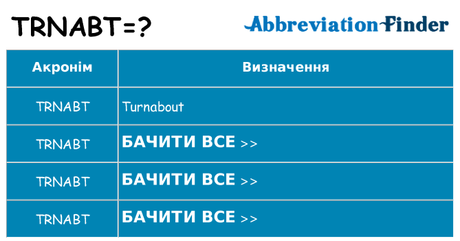 Що trnabt означають