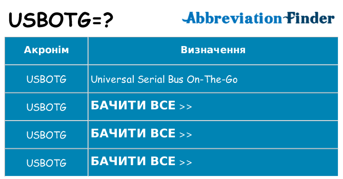 Що usbotg означають