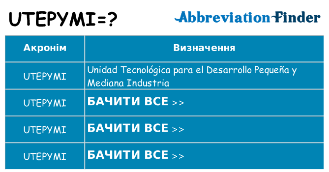 Що utepymi означають